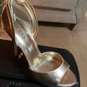 Guess Women's Metallic Gold Heels